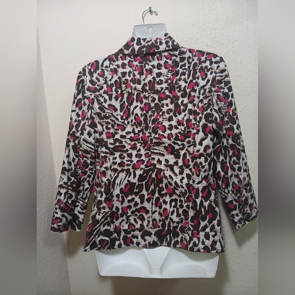 Charter Club Leopard Print Button-Down Shirt - Picture 10 of 11